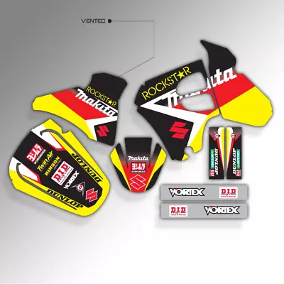 1995 1996 1997 1999 Suzuki Rm 80 Graphics Kit Rm80 Rockstar Maikitra Decals Kit • $54.99