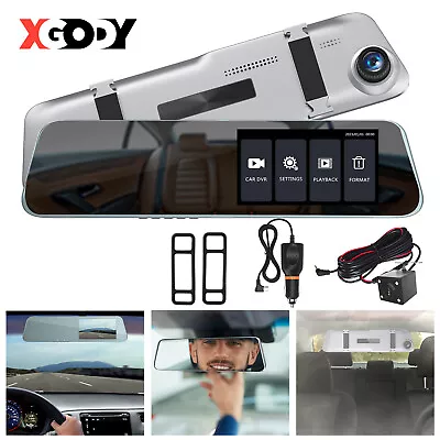 XGODY Car Recorder Dash Cam Mirror Rearview Touch Screen 1080P HD Driving Camera • $37.19