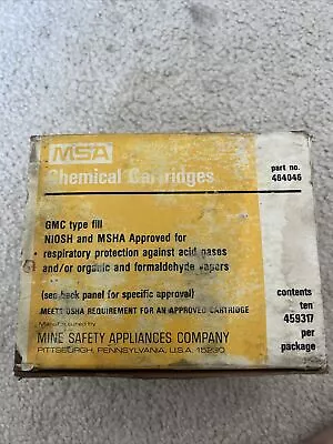 MSA GMC Chemical Cartridges 464046 Box Of 10 NIOSH And MSHA Approved • $40