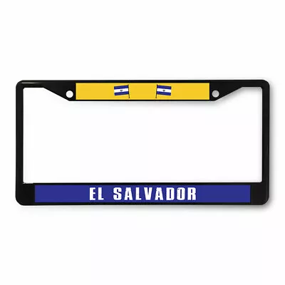 Metal License Plate Frame Vinyl Insert El Salvador Flag Places Travel America C • $17.99