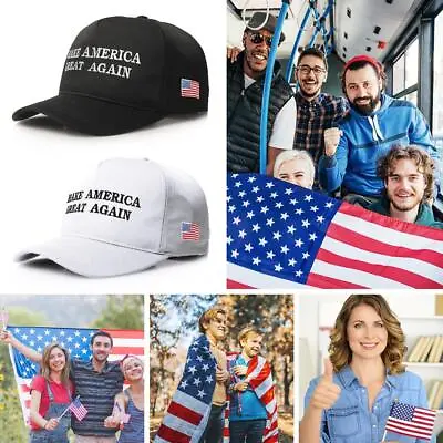 2024 MAGA Make America Great Again President Donald Hat Black/White Trump E3Y0 • $3.05