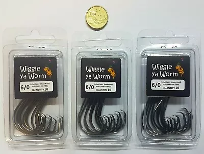 30x  Chemically Sharpened  6/0 Octopus Circle Hooks ( 3x Tackle Packs) • $18.97
