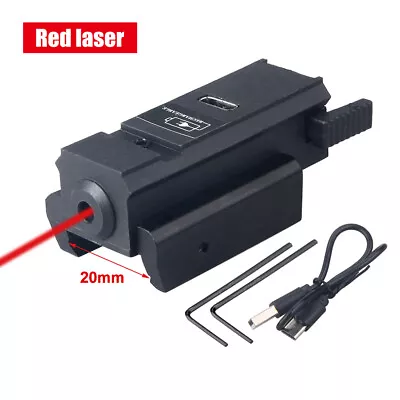 Compact Mini Red Dot Laser Sight Fit 20mm Rail Mount Pistol Glock Rifle Hunting • $13.59