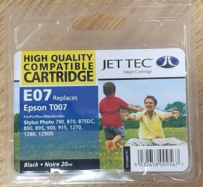 £6 • Buy Jet Tec E07 Epson T007 Black Compatible Cartridge
