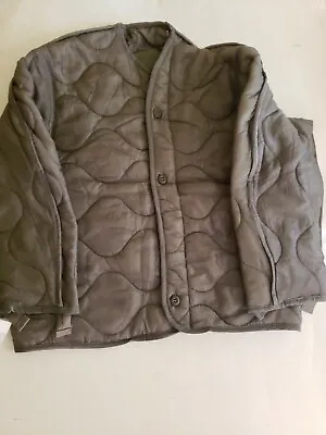 Military Coat Liner M65 Quilted Foliage Green Cold Weather Field Jacket Liner • $29.99