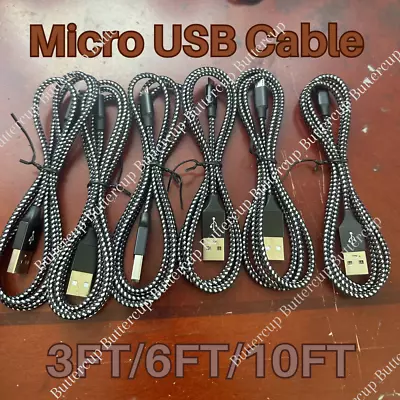 Micro USB Charger Fast Charging Cable Cord For Samsung S7 S6 Android Phone Lot • $7.44