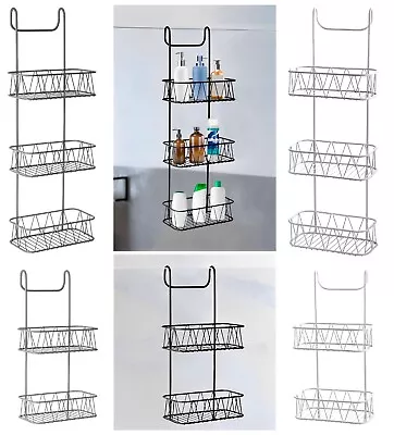 2 3 Tier Over Door Screen Shower Hanging Caddy Rack Organizer Plastic Coated • £14.85