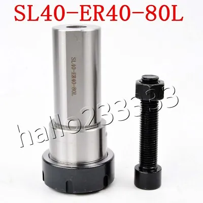 $38.48 • Buy 1PCS SL40-ER40-80L Floating Tapping CNC Collet Chuck Holder Straight Shank 