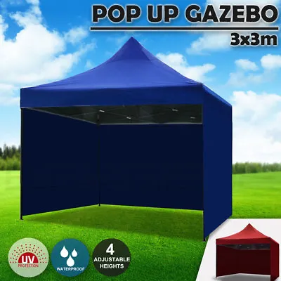 $149.99 • Buy 3x3m Pop Up Gazebo Outdoor Tent Folding Marquee Party Camping Market Canopy Side