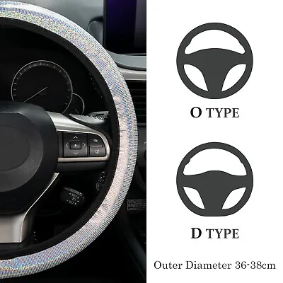 15 Car Steering Wheel Crystal Cover Diamond Sparkled Bling Fashion Protector 🔥 • $9.68