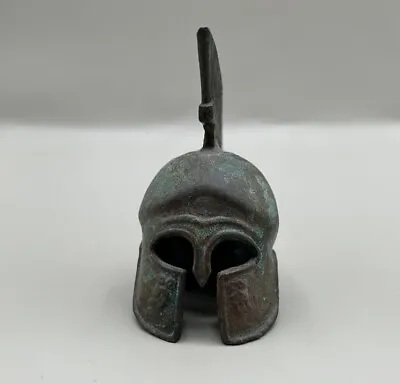 Mini Ancient Greek Spartan Replica Bronze Helmet • $50