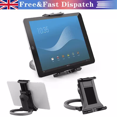 2in1 Tablet Wall Cabinet Mount Bracket Wall Holder Universal Kitchen Phone Stand • £14.33