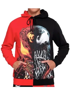 Hot Topic Venom Carnage Split Hoodie Size XL Pullover Red Black Marvel New • $59.95