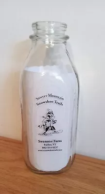SPQ Fairlee Vermont Milk Bottle Cow On Snowshoes Hatchland Farm No. Haverhill NH • $16
