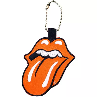 ROLLING STONES Official 'PATCH' Keyring Orange Tongue • $31.89