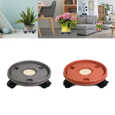 £8.99 • Buy Plant Pot Mover Trolley Stand Round Roller Wheel Garden Patio Plate Stand Holder