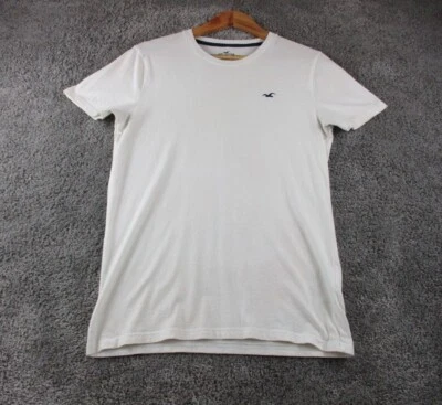 $19.99 • Buy Hollister Mens T Shirt Tee Size Small White Short Sleeve Crew Neck Cotton 