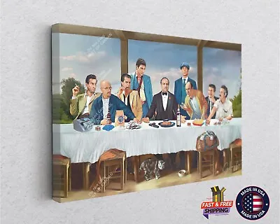 Last Supper Mafia Criminals Meeting Vito Corleone Canvas Print Art Décor • $202.40