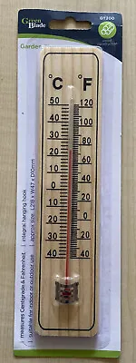 Large Wooden Thermometer Garden Home Kitchen Indoor Outdoor Temp House Measure • £2.95