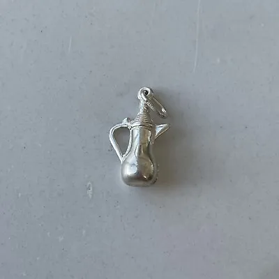 .925 Sterling Silver Coffee Pot Tea Charm Fine Jewelry But First Coffee Gifts • £14.45