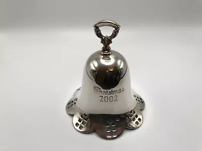 Towle  2002 Silver Plated Pierced Annual Christmas Bell No Box 3.5” • $19.99