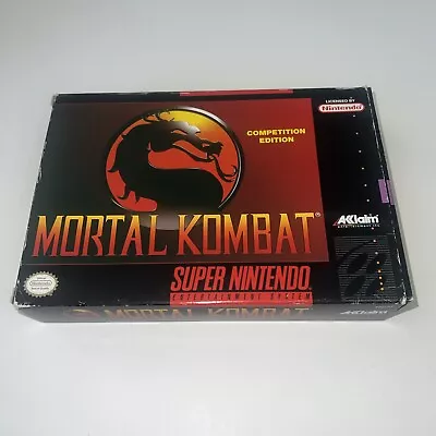 Mortal Kombat 1 (Super Nintendo SNES 1993) COMPLETE CIB Tested W/ Inserts! • $99.94