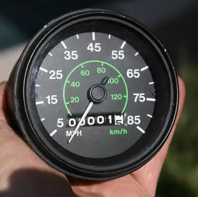 Large Truck Vintage Stewart Warner 85 MPH 3 3/8  Speedometer W/ Green Lettering • $65