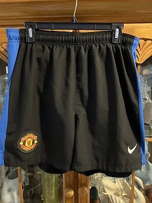 Men's Nike Manchester United 2010/2011 Shorts Pantalones Football Soccer Size L • $30