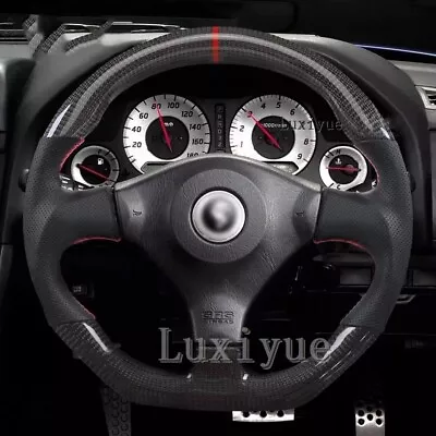 Customized Carbon Fiber Steering Wheel Fit For 1999–2002 Nissan Gtr R34 Black • $480