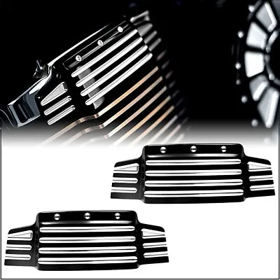 Black Shallow Cut Valve Cover Accents For Victory 06-17 Cross Country Kingpin • $39.99