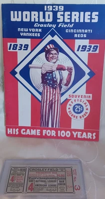 $750 • Buy Baseball 1939 World Series New York Yankees Cincinnati Reds Book Game 4 Ticket