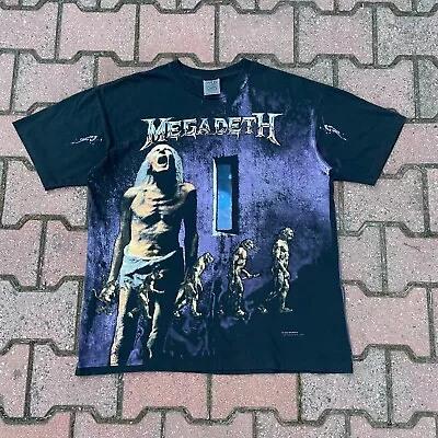 Rare Megadeth Countdown To Extinction 1992 All Over Print Vintage 90s T Shirt • $200