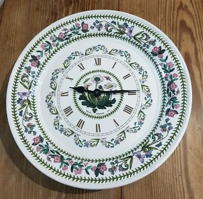 £24 • Buy Vintage Portmeirion 'BOTANIC GARDEN' Ceramic Plate Clock 10  Diameter