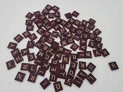 99 Scrabble Tiles Maroon Red Replacement Set Or Crafts - BLANKS • $5.65