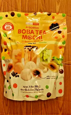 Assorted Boboa Tea Mochi With A Boba Pearl Center About 60 Individual Packs • $32