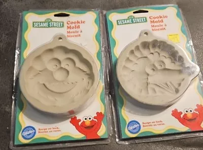 2 Vintage Wilton Sesame Street Cookie Mold Elmo & Big Bird  NEW 1998  • $34.99