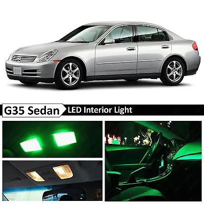 11x Green LED Lights Interior Package  2003-2006 G35 Sedan • $14.89