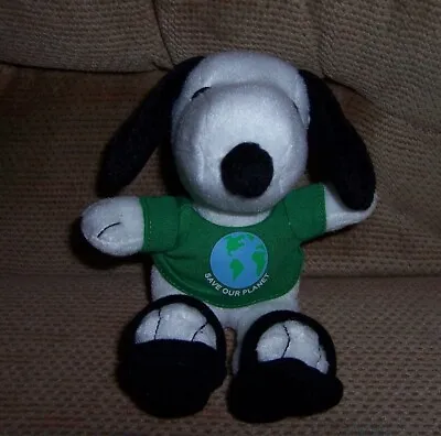 Snoopy Plush With  Save Our Planet  Met Life T-Shirt And Sandals Collectible. • $7