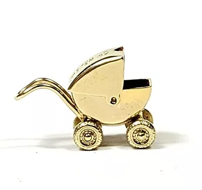 Vintage 14k Yellow Baby Carriage Stroller Charm  • $318.67