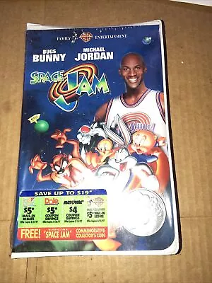 NEW Space Jam 1996 Michael Jordan VHS Factory Sealed With Commemorative Coin • $24.99