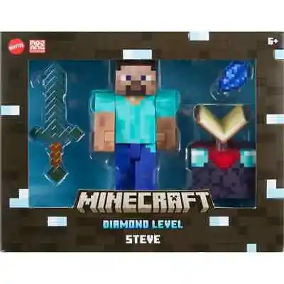 Minecraft Diamond Level Steve Action Figure & Accessories BRAND NEW • $39.99