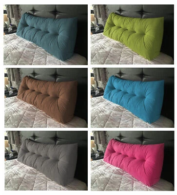 £30.96 • Buy Faux Suede Triangular Wedge Cushion Bolster Support Pillows Bed Sofa Made In UK