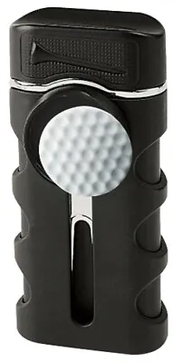 Black Matte Vector Caddie Single Flame Jet Torch Cigar Butane Lighter - 9312 • $32.95
