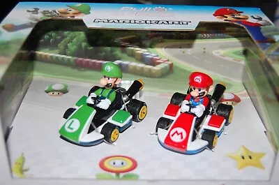 MarioKart Pull And Speed Pull Back Racing Karts Mario & Luigi 1:43 Scale Age 3+ • £10