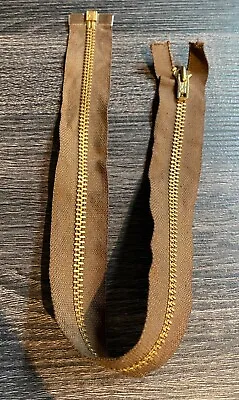 Vintage Talon #5 Metal Brass Cotton Tape 17 ½  Closed End Zipper Made In USA • $12.99