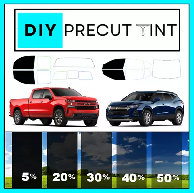 DIY PreCut Window Tint Kit- Fits ANY CHEVY 2000-2023 ANY Shades FRONT TWO DOORS • $26.99