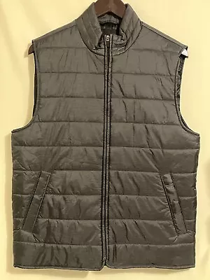 Marc Anthony Men's Black Quilted Full Zip Puffer Vest Size Medium • $19.95