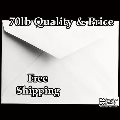 Baronial Bright White A6 70lb 4-3/8 X 5-3/4 Pointed Envelope For 4-1/8x5-1/2 • $9.75