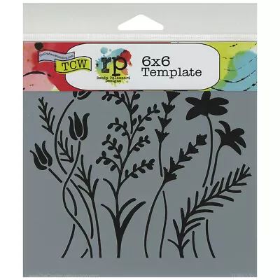 Crafter's Workshop Template 6 X6 -Wildflowers TCW6X6-433 • £8.62