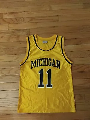 Michigan Wolverines NCAA Vintage IZAW Youth Game Style Basketball Jersey NWOT S • $54.99